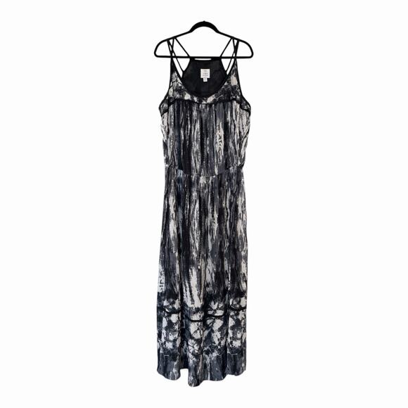 Suzi Chen For Maggy Boutique Maxi Dress Womens 18W Silk Tie Dye Print Pull Over - Picture 2 of 10